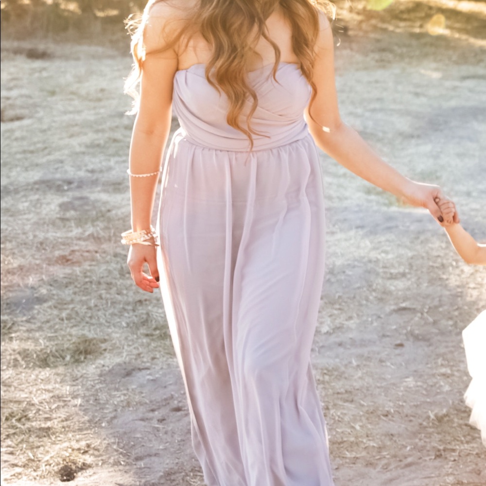 Lulus Gray Strapless Dress Size Small